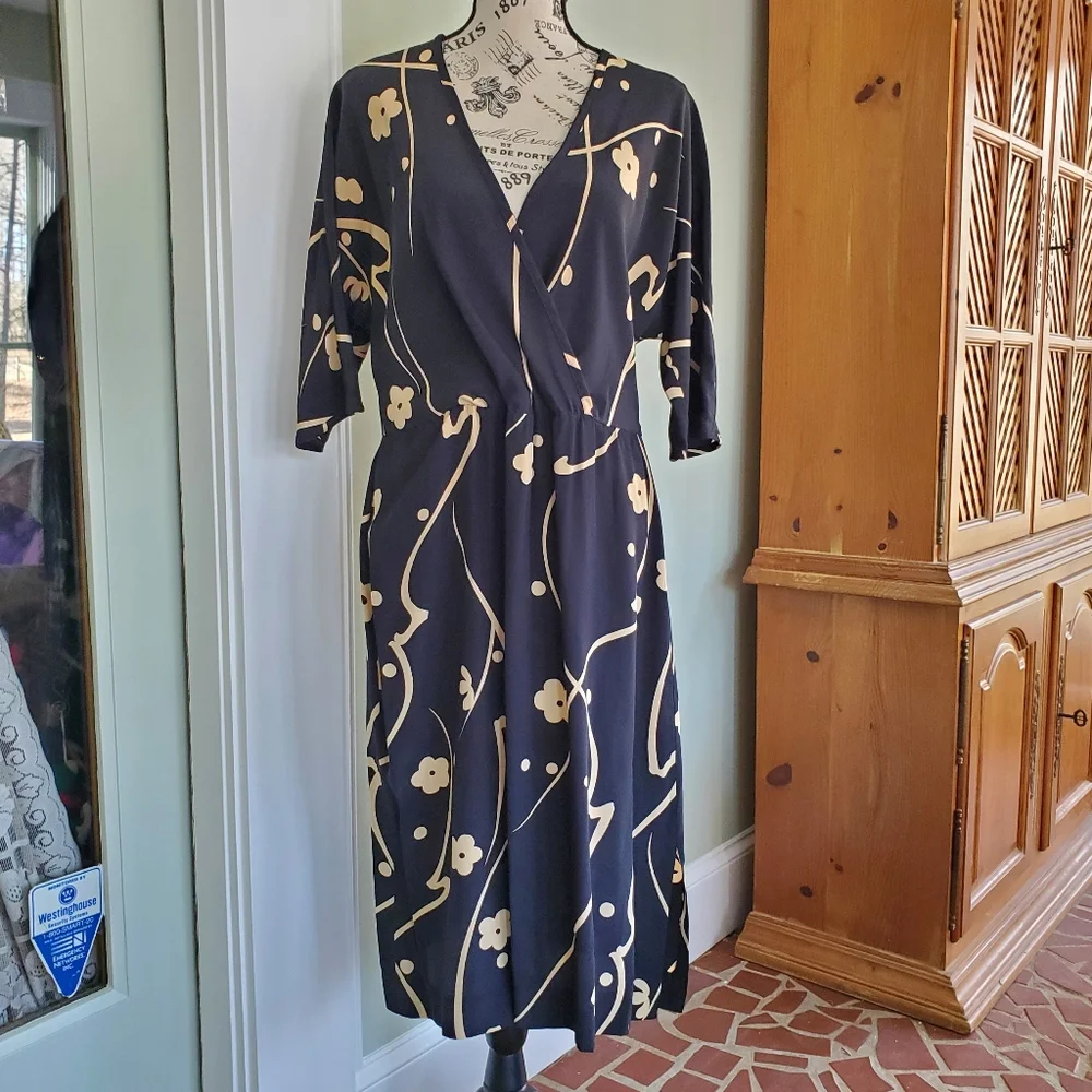 Vintage Robert Janan 100% Silk Saks Fifth Avenue Cocktail Dress - Picture 4 of 15